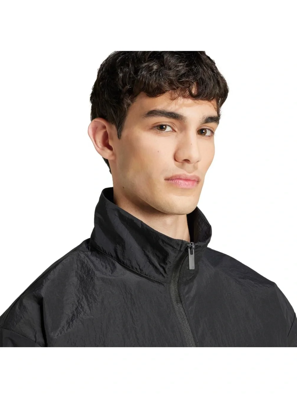 Adidas Future Icons 3-Stripes Woven Half-Zip Black Windbreaker MEDIUM🖤NWT✨